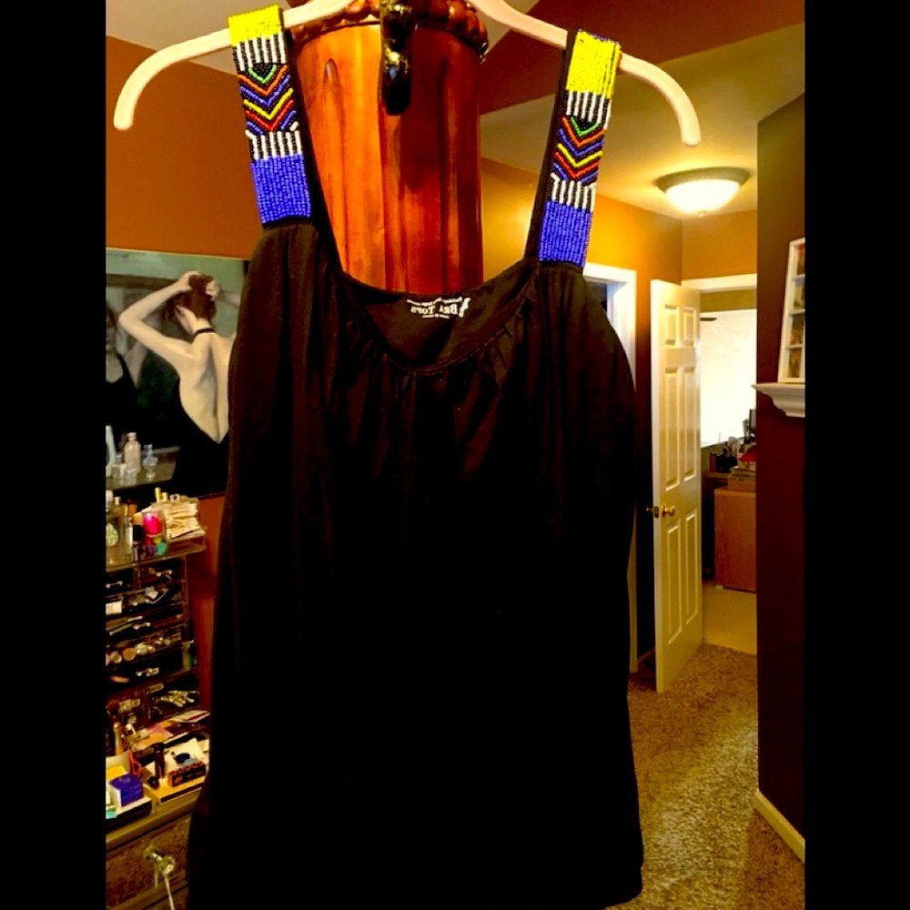 Victoria Secret Black beaded strap Bra Top